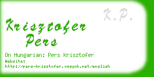 krisztofer pers business card